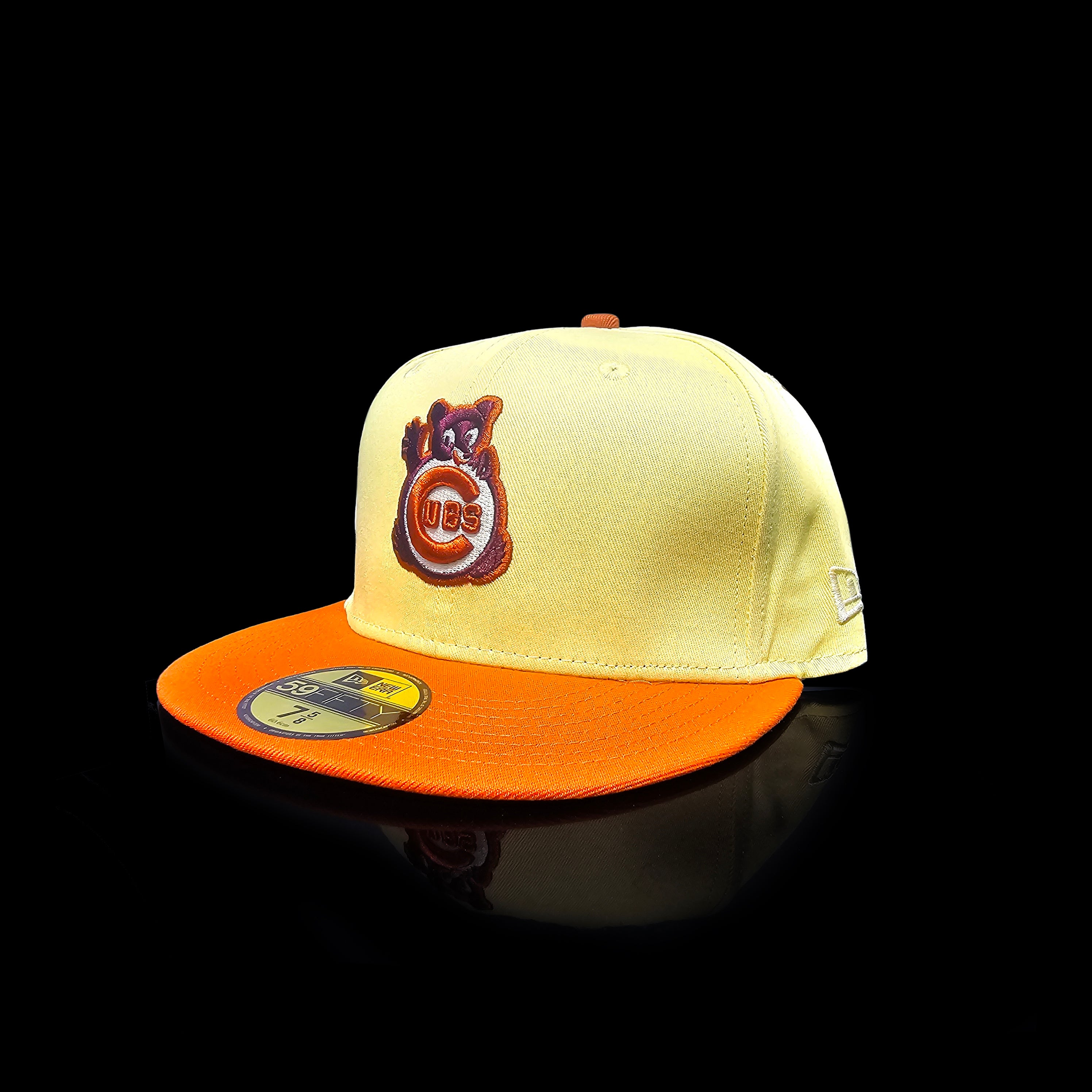 New Era 59Fifty Fitted Visor - Soft Yellow, Rust Orange, Maroon - Chicago Cubs 1990 All Star Game Patch (BF)