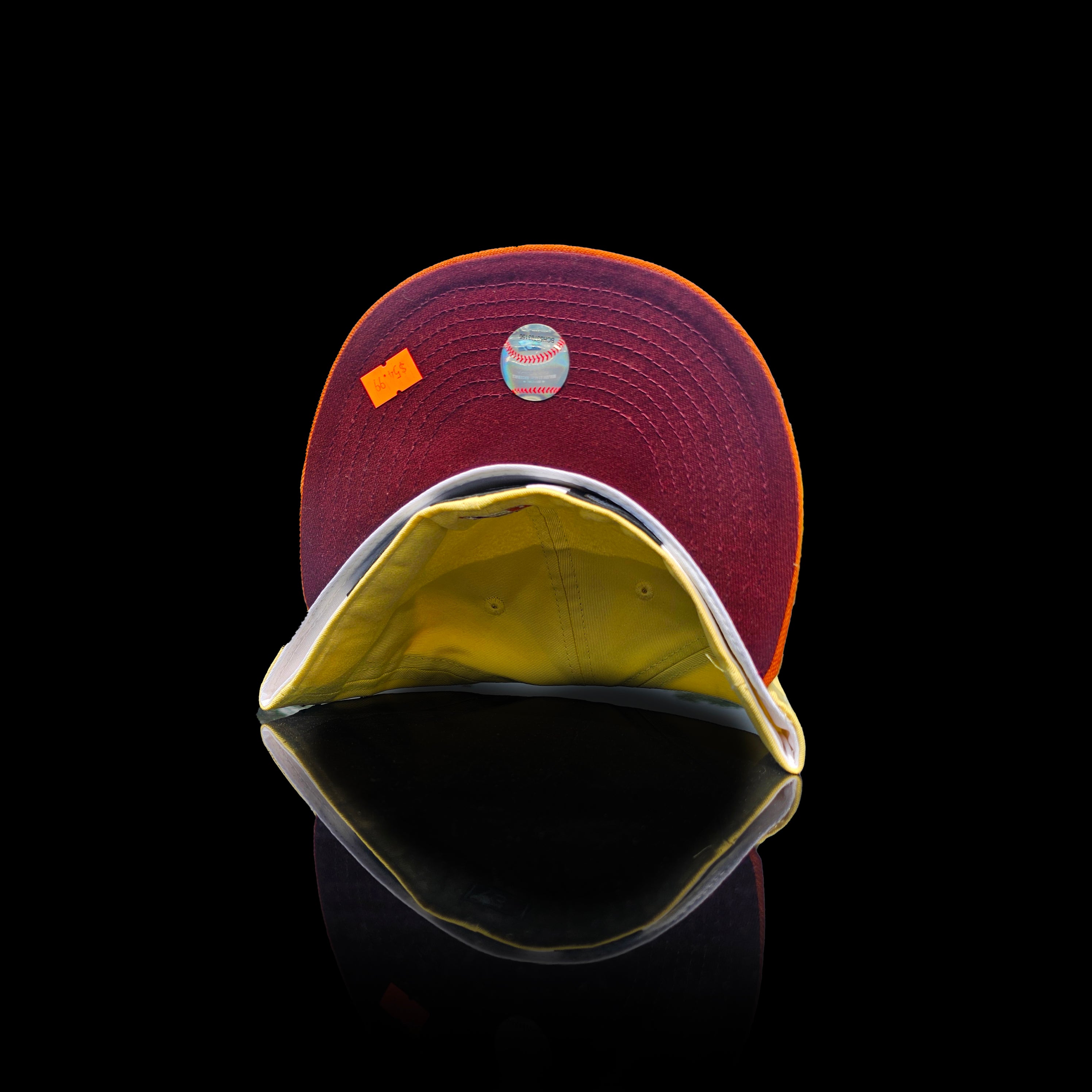 New Era 59Fifty Fitted Visor - Soft Yellow, Rust Orange, Maroon - Chicago Cubs 1990 All Star Game Patch (BF)