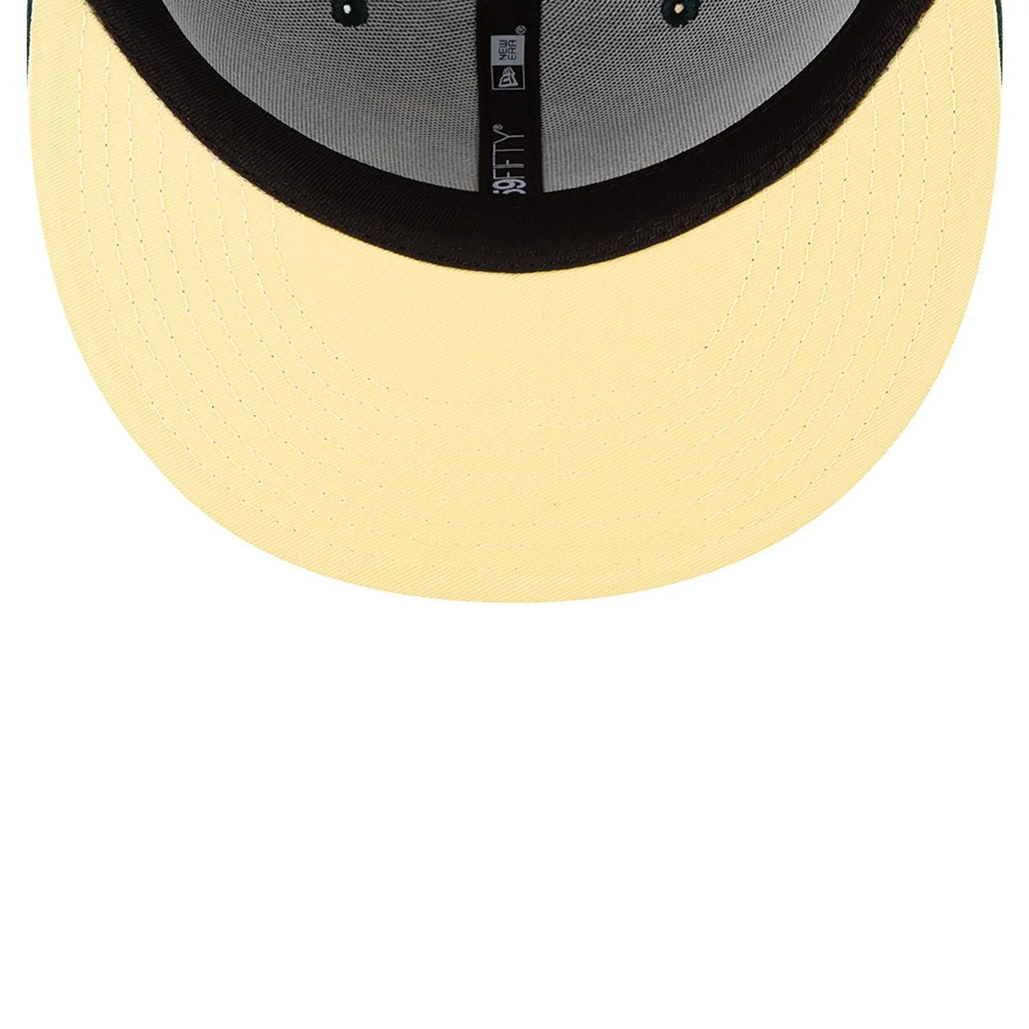 Dark Green Oakland Athletics Soft Yellow Bottom 1989 World Series Side Patch Bloom New Era 59Fifty Fitted
