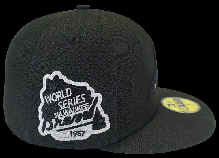 Atlanta Braves 1957 World Series Black Out | New era 59fifty Fitted