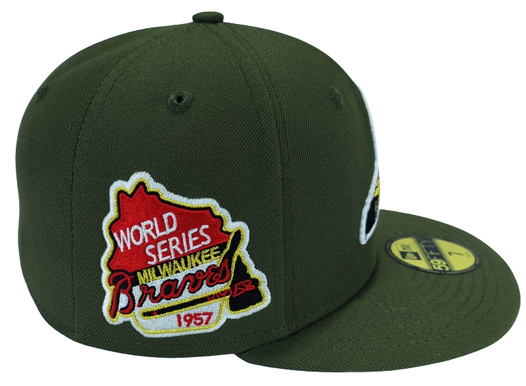 Atlanta Braves 1957 World Series Olive Green Copper Face | New era 59fifty Fitted