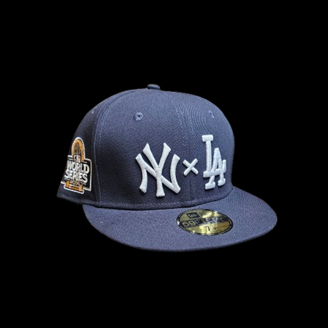 New Era NY New York Yankees X Los Angeles Dodgers 59FIFTY Cooperstown 2024 World Series Side Patch Fitted Cap