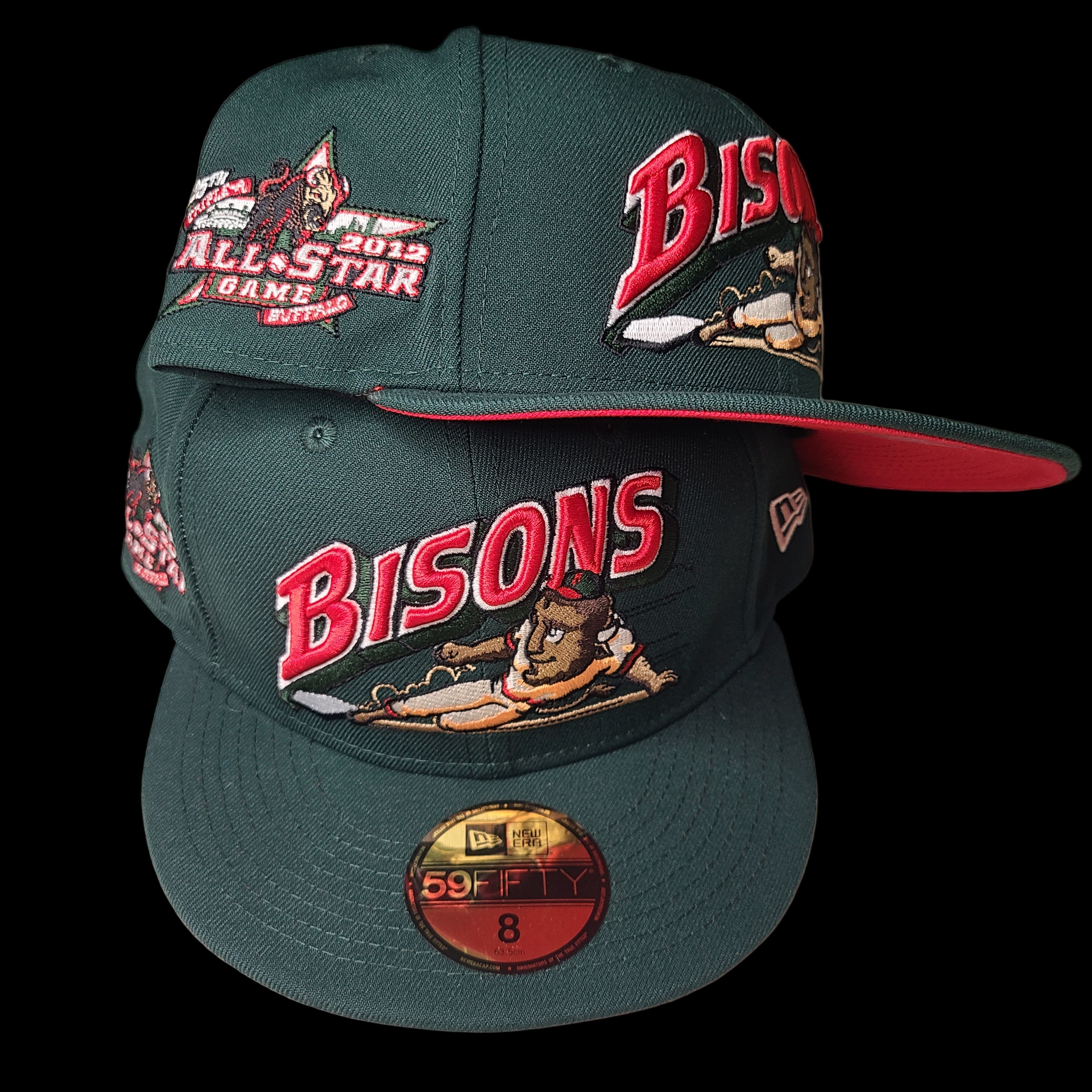 New Era: MiLB Bisons Dark Green Fitted Hat (BF)