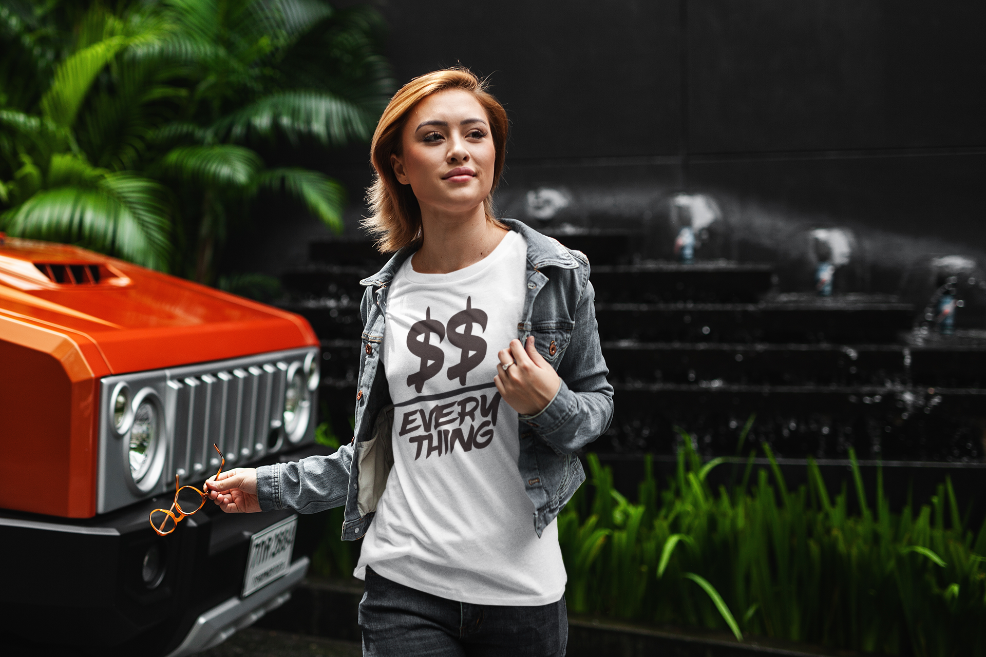 Money Over Everything: A Hustlers Motto (Black Logo)