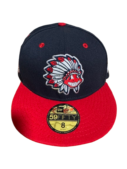 The Chief: Headdress Wahoo Fitted Cap (Blue)