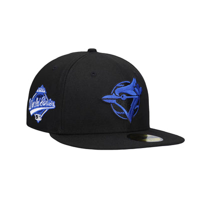 Toronto Blue Jays New Era World Series 1993 World Series Patch Royal Under Visor 59FIFTY Fitted Hat - Black