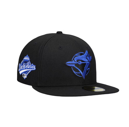 Toronto Blue Jays New Era World Series 1993 World Series Patch Royal Under Visor 59FIFTY Fitted Hat - Black