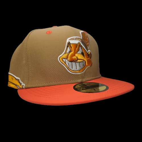 Orange Pie: Cleveland Indians Chief Wahoo Fitted Cap