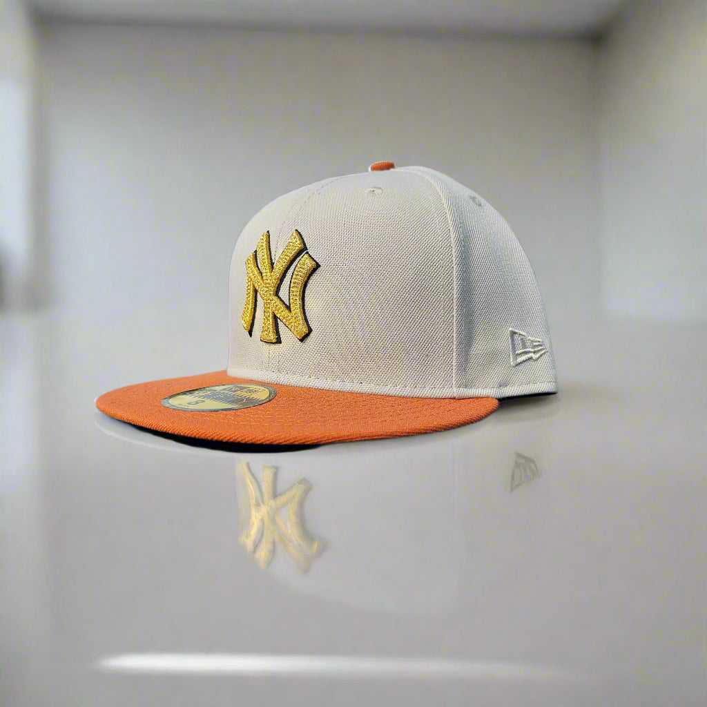 New York Yankees 1999 world series Stone Rust Orange visor New Era Fitted Hat