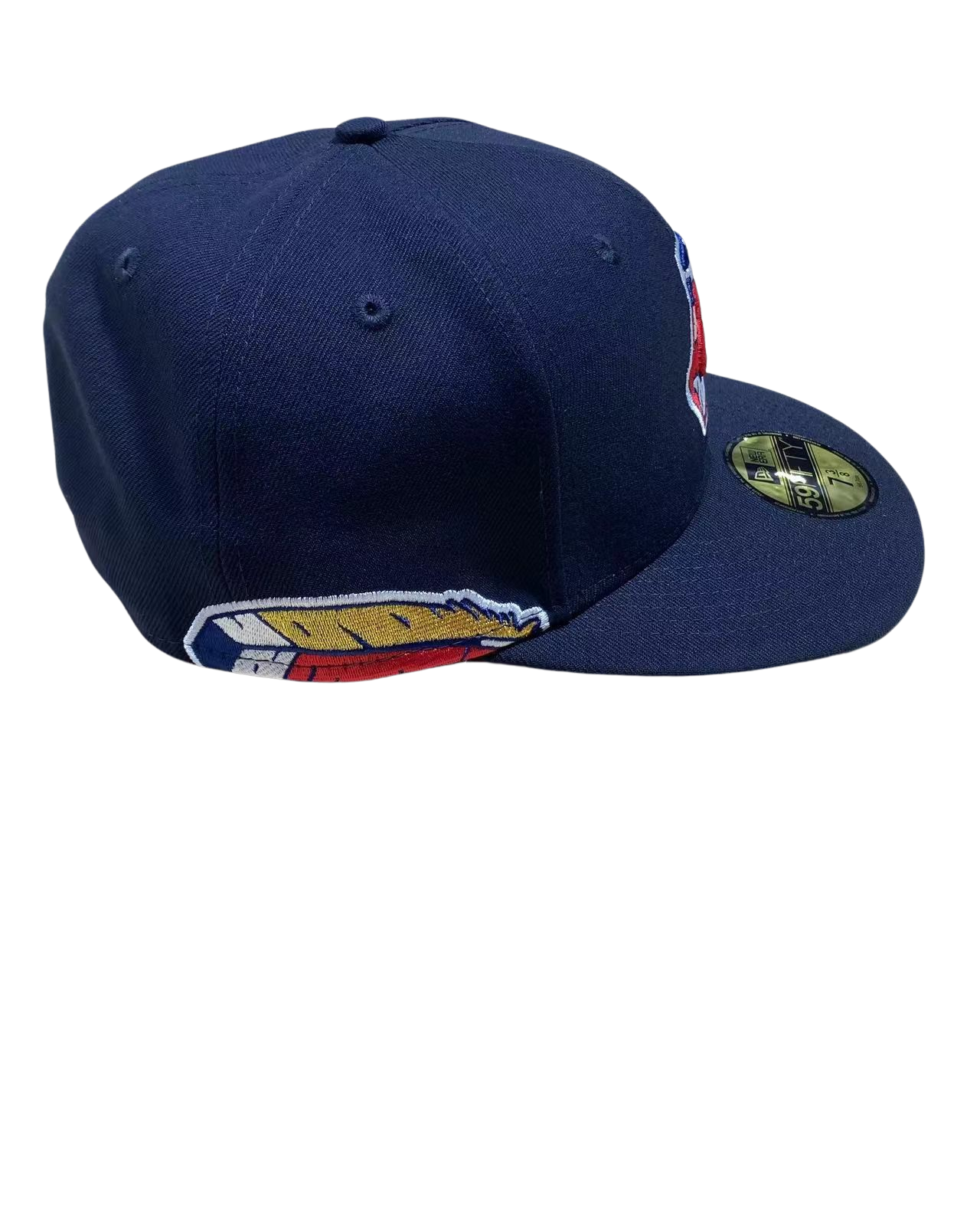 All Blue Cleveland Indians Chief Wahoo Feather 59fifty New Era