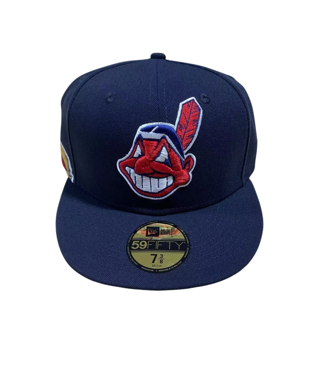 All Blue Cleveland Indians Chief Wahoo Feather 59fifty New Era