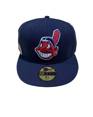 All Blue Cleveland Indians Chief Wahoo Feather 59fifty New Era