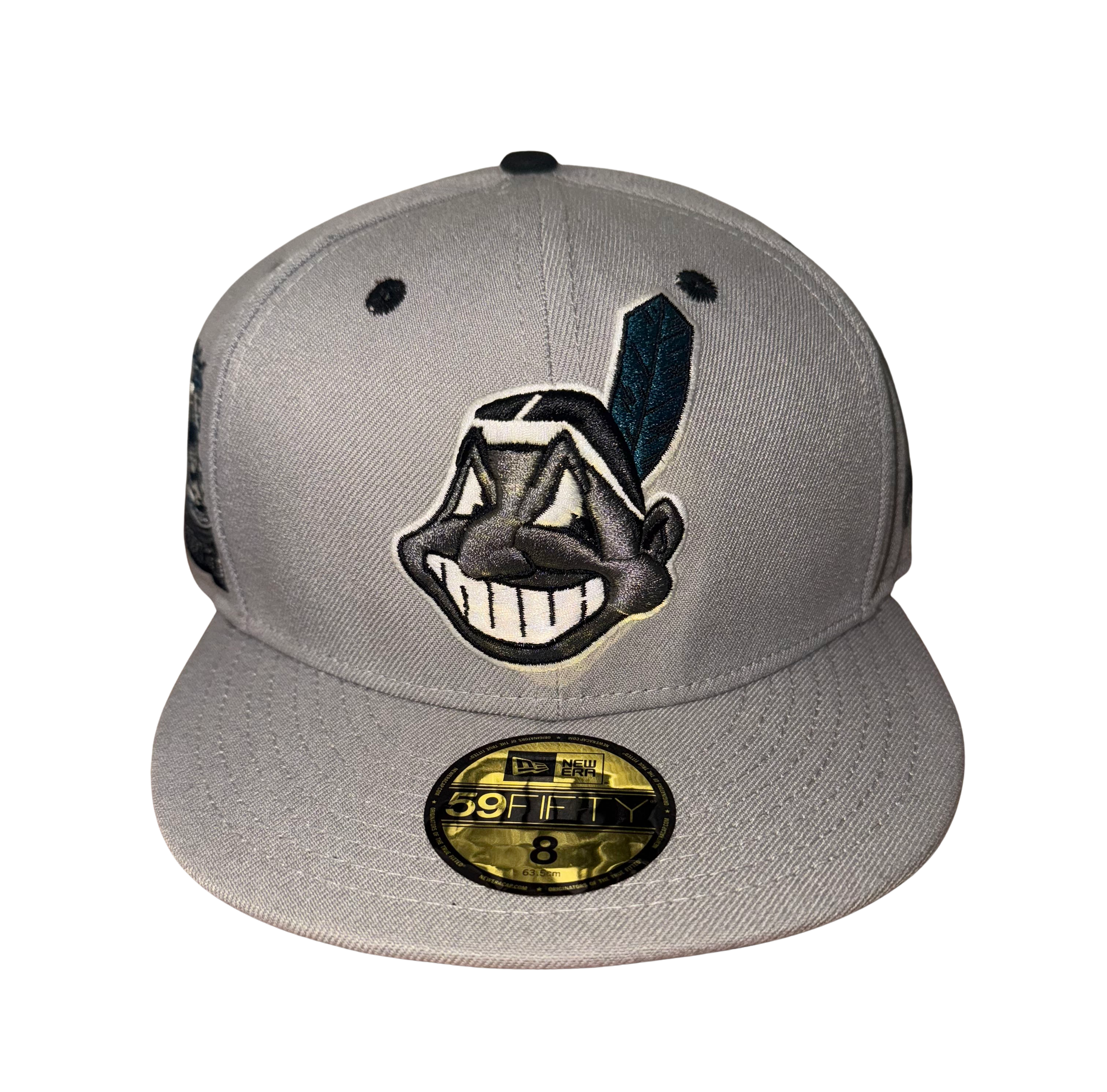 Cleveland Indians Gray Blue Feather