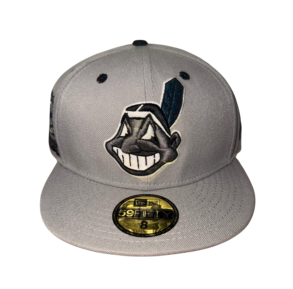 Cleveland Indians Gray Blue Feather