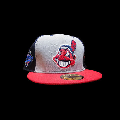 2 Tone Cleveland Indians Chief Wahoo Fitted Hat