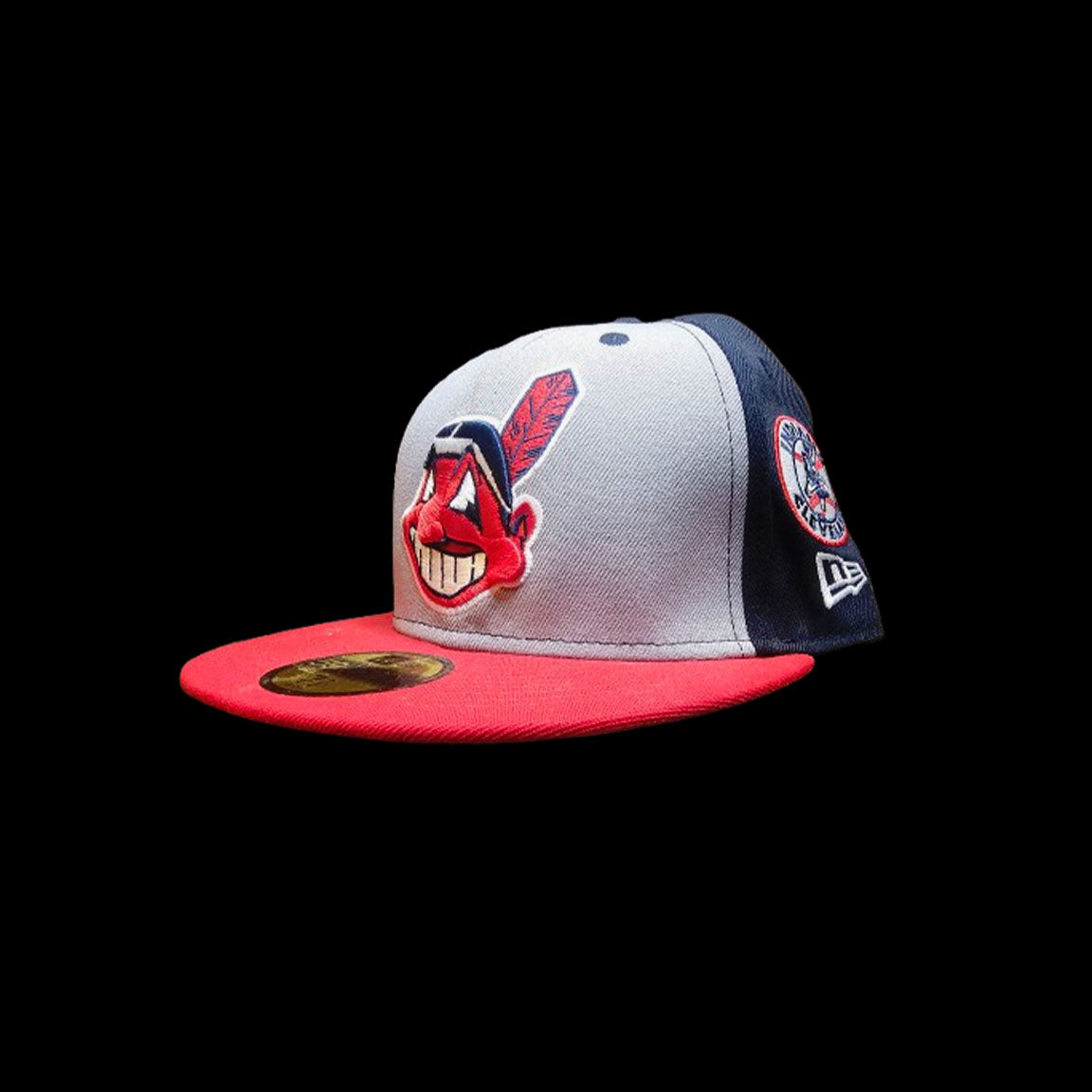 2 Tone Cleveland Indians Chief Wahoo Fitted Hat