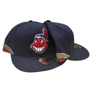 All Blue Cleveland Indians Chief Wahoo Feather 59fifty New Era