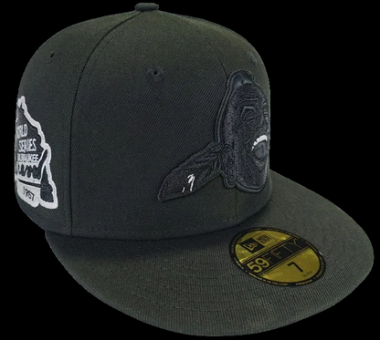 Atlanta Braves 1957 World Series Black Out  | New era 59fifty Fitted