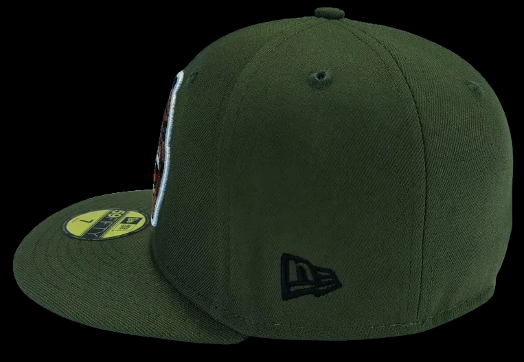 Atlanta Braves 1957 World Series Olive Green Copper Face | New era 59fifty Fitted