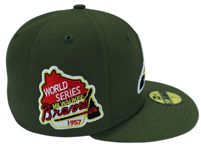 Atlanta Braves 1957 World Series Olive Green Copper Face | New era 59fifty Fitted