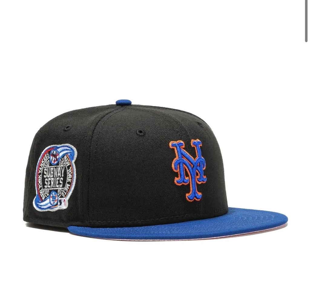 Hat Club Exclusive New York Mets 2000 Subway Series 7 Black/Royal with Pink UV 7⅛