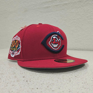 Cleveland Indians New Era All Red With 100 Year Anniversary Side Patch