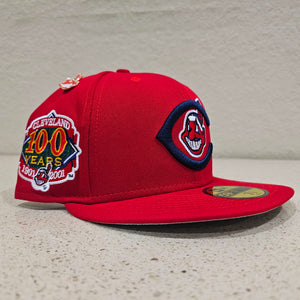 Cleveland Indians New Era All Red With 100 Year Anniversary Side Patch