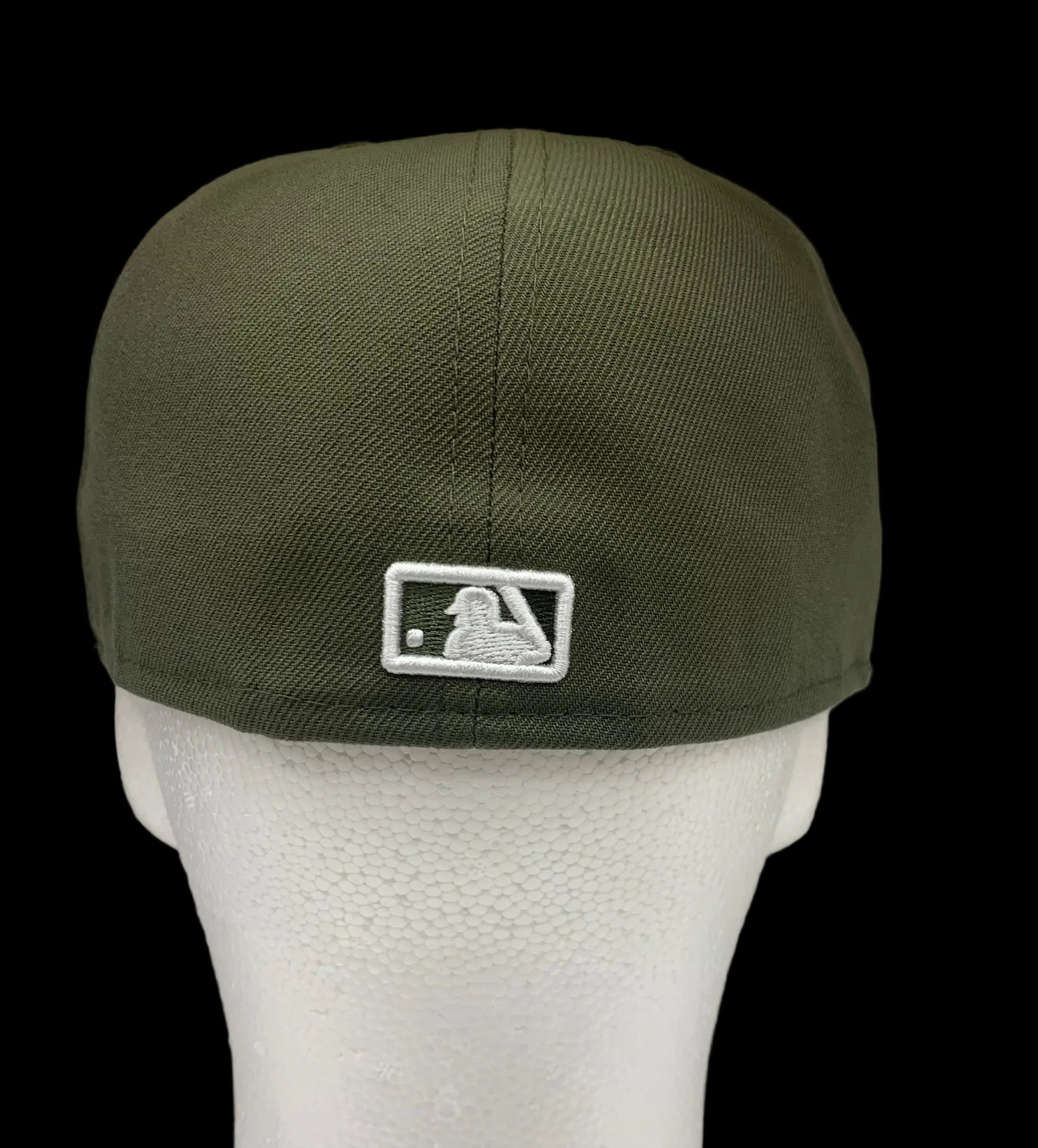 Golden Chief: Olive Green Cleveland Indians 59Fifty with Gold Metal Chief Wahoo