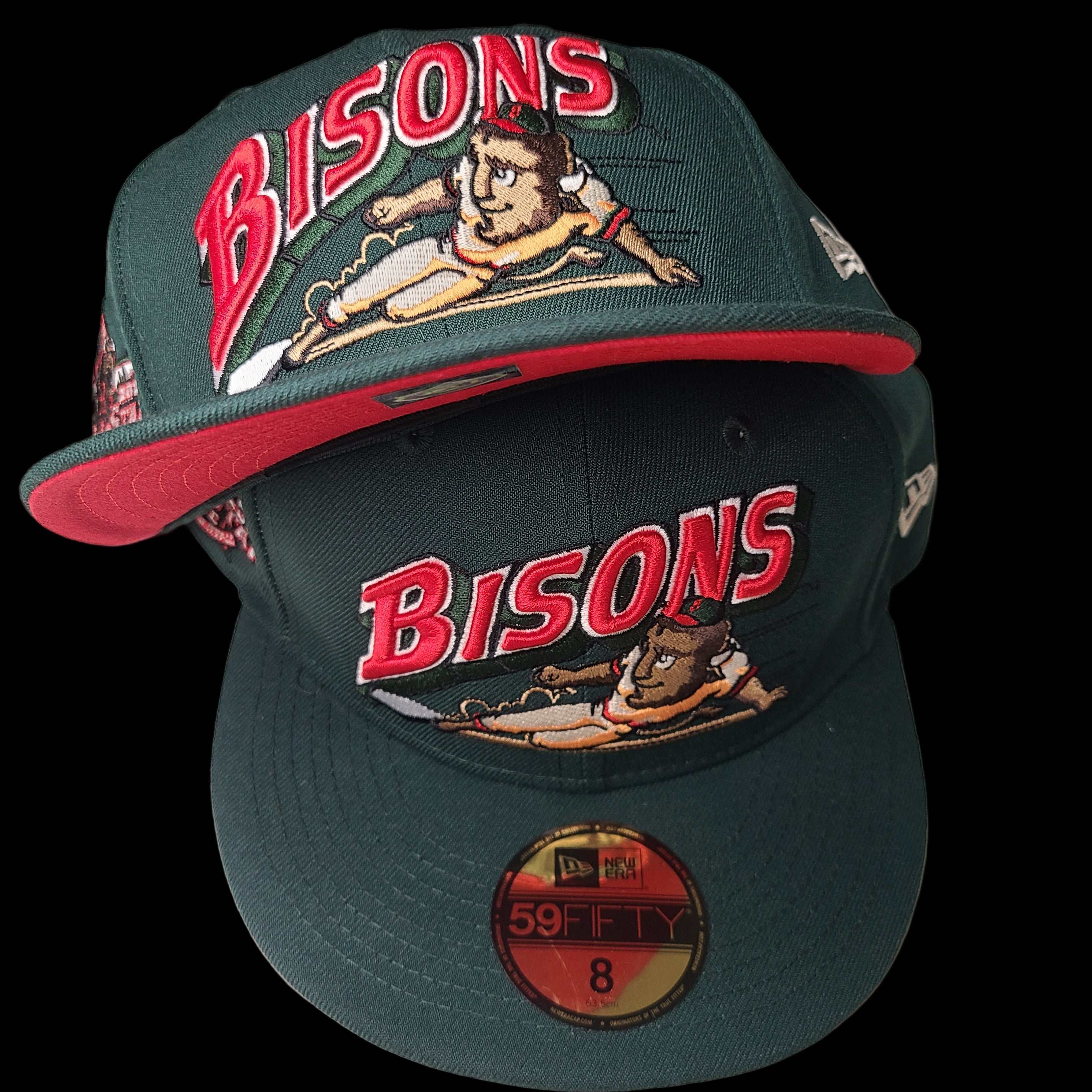 New Era: MiLB Bisons Dark Green Fitted Hat (BF)