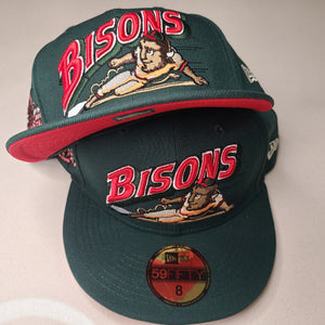 New Era: MiLB Bisons Dark Green Fitted Hat