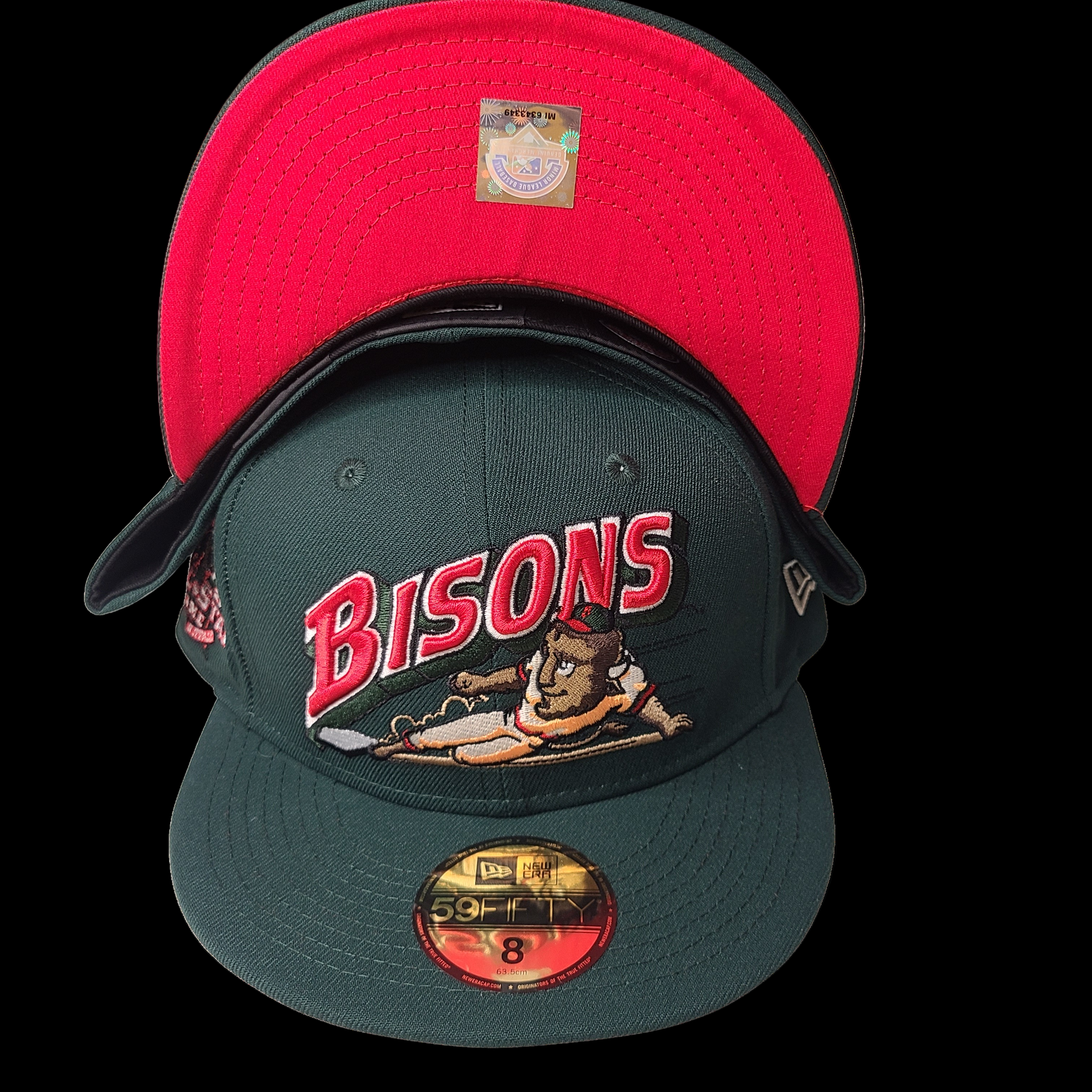 New Era: MiLB Bisons Dark Green Fitted Hat (BF)
