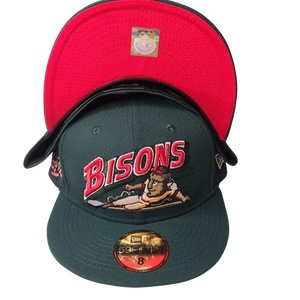 New Era: MiLB Bisons Dark Green Fitted Hat