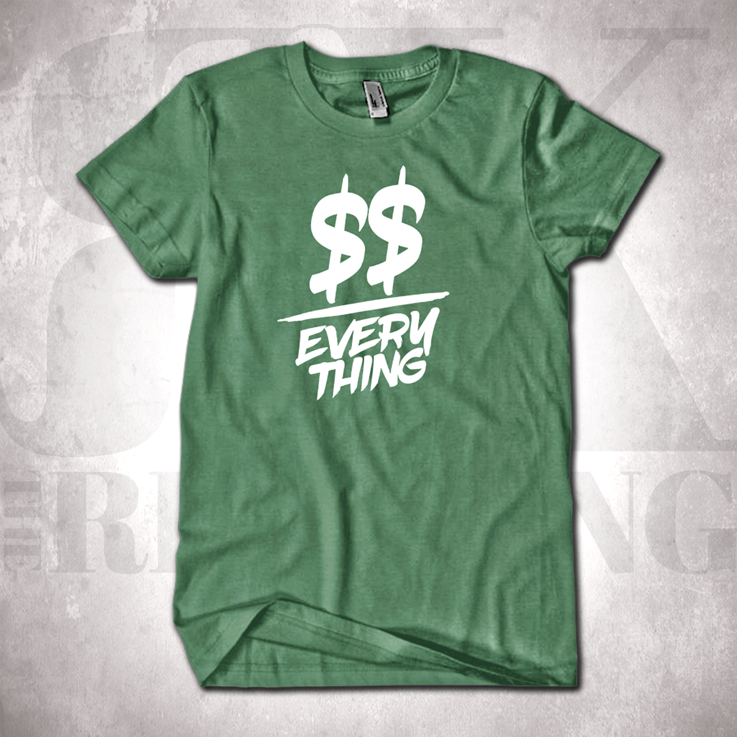 Money Over Everything: A Hustlers Motto (White Logo)
