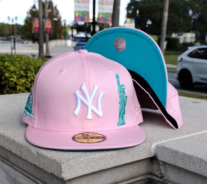 New York Yankees Pink: Statue of Liberty MLB NY Logo