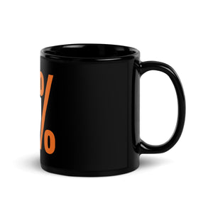 120% Black Glossy Mug