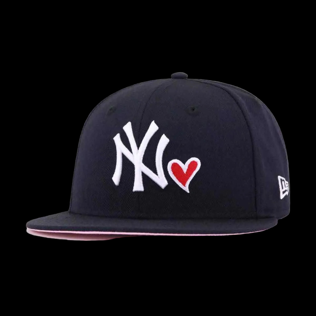 New York Yankees Navy, Red Heart Pink Bottom New Era 59Fifty Fitted
